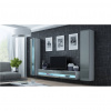 Cama Meble Obývačka VIGO NEW 5, biely mat/sivý lesk