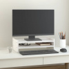 Stojan na monitor bílý 50x27x15 cm masivní borové dřevo Bílá 814020