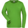 James & Nicholson Tričko JN 1803 Solid, elastické, dlouhý rukáv, dámské COT02180304203-lime green L Zelená lime