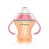 BabyOno nekvapkajúci hrnček s tvrdým náustkom oranžová 180ml