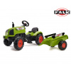 FALK Šliapací traktor 2041C Claas Arion s vlečkou a otváracou kapotou