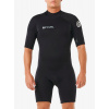 Pánsky neoprénový oblek Rip Curl Trad Back Zip SS Springsuit - black