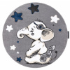 Dětský kusový koberec Petit Elephant stars grey kruh 140x140 (průměr) kruh cm