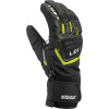 Detské lyžiarske rukavice Leki Worldcup S Junior - black-ice lemon 5.0