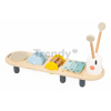 Drevený hudobný stolík Húsenica Caterpillar Musical Stand Sweet Cocoon Janod 5 hudobných nástrojov od 12 mes J04058