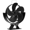 HS Flamingo FLAMINGO ventilátor na kamna pětilopatkový naklápěcí, černý