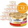 Gourmet Gold Cat hovädzie & kura kúsky šťava 12 x 85 g