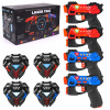 LASER TAG LASEROVÁ PIŠTOĽ 4 MODE SADA + 4 TERČ PRE 4 OSOBY