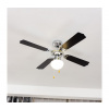 ZEVENTI | ZEVENTI - Stropný ventilátor NAVAGIO 1xE27/60W/230V čierna/biela | ZV0003