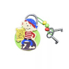 Detský visiaci zámok s kľúčikmi - Pirát zelený - 1 kus
