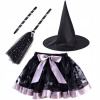 ZA4806 CY Halloweensky kostým Čarodejnica 3-6 rokov Čierna