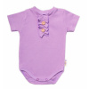 Baby Nellys Dojčenské rebrované body s gombíkmi kr. rukáv, Girl - lila, veľ 74
