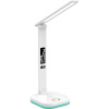 Platinet PDL711RGBW stolní LED lampa stmívatelná, bezdrátové nabíjení, hodiny, bílá PLADL711RGBW