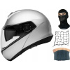 Moto prilba SCHUBERTH C4 Glossy Silver s. L. (Moto prilba SCHUBERTH C4 Glossy Silver s. L.)