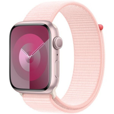 Apple Watch Series 9 45mm Ružový hliník so svetlo ružovým prevliekacím remienkom