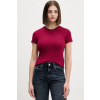 Tommy Jeans basic tričko dámske bavlnené DW0DW20459 burgundské XS