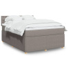 Posteľný rám boxspring s matracom sivohned 160x200 cm látka-ForU-3287525