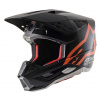 Prilba S-M5 COMPASS HELMET ECE, ALPINESTARS (matná čierna/oranžová fluo, veľ. S)