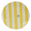 Kaemingk Tanier z melamínu pruhovaný žlto-biely pr. 27,8 x 2,2 cm