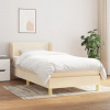 vidaXL Posteľný rám boxsping s matracom krémový 80x200 cm látka - Krémová - 57782-12750