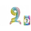 Nafukovací balónik 80 cm - Dúha číslo 9 na karneval a párty, 8+ rokov, bez ba