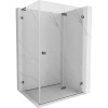 Mexen Lunar-F L, skladací sprchový kút pravý 95 x 70 cm, 8mm číre sklo, profil grafit brúsený, 836L-095-070-66-00-P