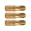 Fortum Bit krížový PZ3x25mm, S2, TiN 3ks/bal