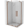 Mexen Velar Duo sprchová kabína, posuvné dvere 90 x 80 cm, Priehľadné, Zlatoružová - 871-090-080-02-60