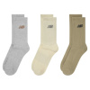 New Balance Everyday Crew Socks 3-Pack Adults Neutrals Multi 4.5-6.5(S)