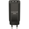 CubeNest S3D0 GaN Adaptér 65W černá - (2× USB-C až 65 W, 1× USB-A až 60 W), přepěťová a podpěťová ochrana