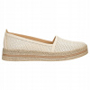 Béžové prelamované poltopánky v štýle espadrilky veľ. 40