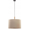 TK Lighting Deva Nature závesné svietidlo 1x15 W čierna-sivá/popolnato sivá-drevená-béžová 6107