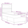 vidaXL Box Spring posteľ s matracom krémová jednolôžková tkanina - Krémová - 273096-289804