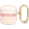 Silikónové puzdro Guess na Apple Airpods 1/2 GUA2HHTSP TPU Printed Stripe ružové