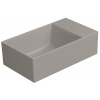 GSI KUBE X COLOR KUBE X keramické umývadlo 40x23cm, bez otvoru, pravé/ľavé, tortora mat 9484005