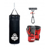 Dětský boxovací SET, pytel 80 x 30 cm, 15 kg, rukavice, držák, ČERNÝ Velikost: 8oz