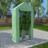 VidaXL Záhradný skleník, oceľová konštrukcia, 0,5 m², 1x0,5x1,9 m