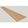 Dekoračný 3D lamelový panel 265x30x1,6cm podklad MDF Perleť Sivá lamela fólia Dub Európsky 3D-DEU-PERLET