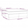 vidaXL Posteľný rám boxspring s matracom krémový 160x200 cm látka - Krémová - 117577-64276