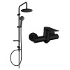 Mexen Erik vnútorná sprchová súprava s dažďovou sprchou a sprchovou batériou Pecos, čierna - 72740205-70