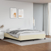 vidaXL Posteľný rám krémový 180x200 cm umelá koža - Krémová - 6407-148203