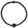Glosery korálkový náramok s medailónom Mama, howlite / lesklý - matný čierny achát, Swarovski krištále 4-6mm Obvod zápästia: XL 19cm, Typ korálok / veľkosť: Swarovski ružovo-zlaté / 4mm, Medailón: Mam
