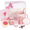 Meimucul Darčeková wellness sada pre mamu – ružový hrnček, sviečka, kúpeľová bomba a prianie Dňu matiek