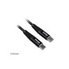 AKASA kabel napájecí Type-C na Type-C, 100W, 1m, černá AK-CBUB54-10BK