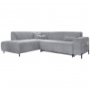MID.YOU ROHOVÁ SEDACIA SÚPRAVA, textil, svetlosivá - Online Only obývacie izby - 001454003112