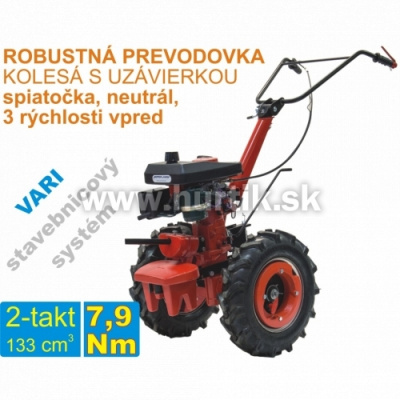 Šupa Jikov 1453 + KOMPLET ZÁVAŽIA - Malotraktor 2-takt, motor JIKOV 1453 + prevodovka DSK 317, spojka 80mm / VARI systém