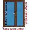 Soft Dvojkrídlové vchodové dvere plastové 3/3 sklo 180x200 cm - Akce!