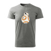 Sablio Tričko s potlačou Star Wars BB-8 - šedé 4XL