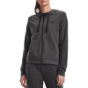 Under Armour Women's UA Rival Terry Full-Zip Hoodie - jet gray/black - Sivý