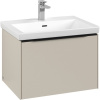 VILLEROY & BOCH Subway 3.0 závesná skrinka pod umývadlo, 1 zásuvka, s LED osvetlením, 622 x 478 x 429 mm, Cashmere Grey, C575L1VN